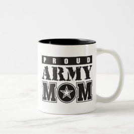 Caneca De Café Em Dois Tons Mãe Mug do Exército Orgulhoso