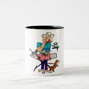 Caneca De Café Em Dois Tons Mãe ocupada