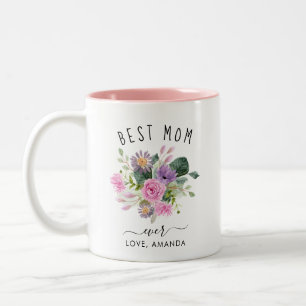 Caneca De Café Em Dois Tons MÃE PERSONALIZÁVEL da melhor empresa Burgundy Boho