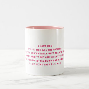Caneca De Café Em Dois Tons Mãe, Sou Um Homem Rico