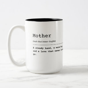 Caneca De Café Em Dois Tons Mãe - Uma Mão Estável