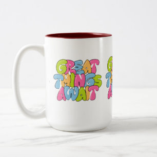 Caneca De Café Em Dois Tons "Mãe, Você É A Asa Dela"