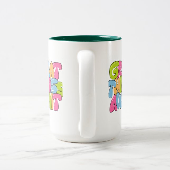 Caneca De Café Em Dois Tons "Mãe, Você É A Asa Dela" (Alça)