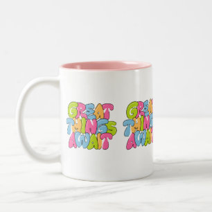 Caneca De Café Em Dois Tons "Mãe, Você É A Asa Dela"