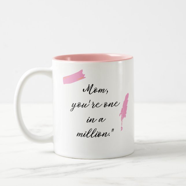 Caneca De Café Em Dois Tons Mãe, você é um em um milhão (Esquerda)