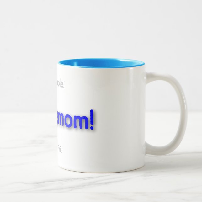 Caneca De Café Em Dois Tons mãedoproblema! (Direita)