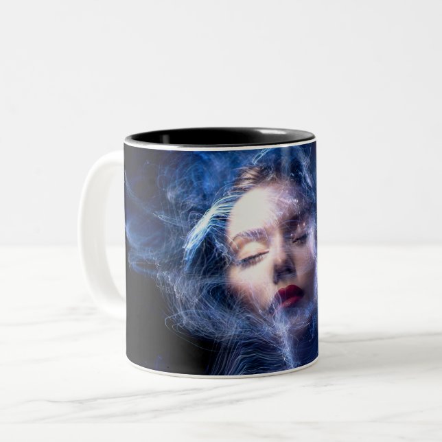 Caneca De Café Em Dois Tons Mães em Pintor Luz (Frente Esquerda)