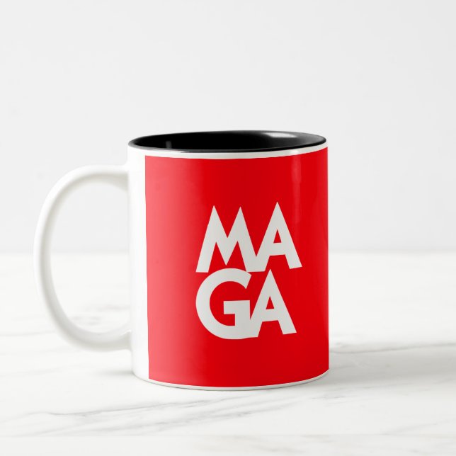 Caneca De Café Em Dois Tons MAGA Mug (Esquerda)