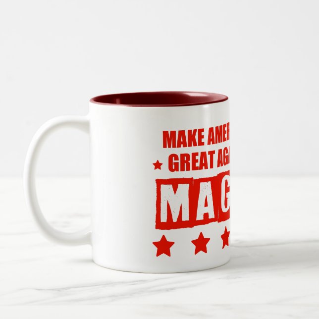 Caneca De Café Em Dois Tons MAGA Mug (Esquerda)