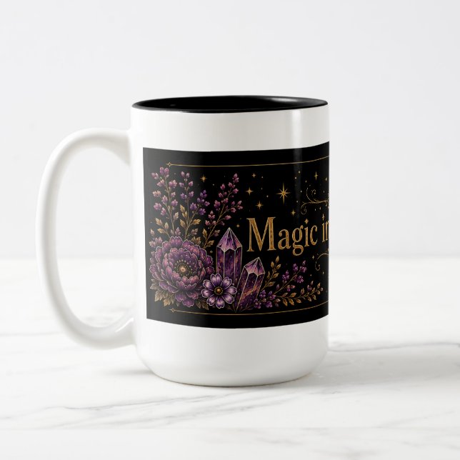Caneca De Café Em Dois Tons Magia no Cotidiano (Esquerda)