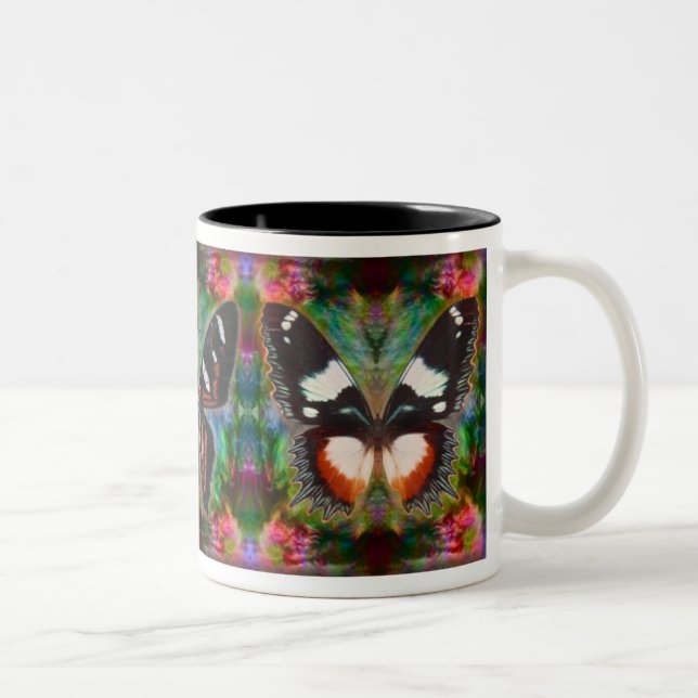 Caneca De Café Em Dois Tons Mágica da borboleta (Direita)