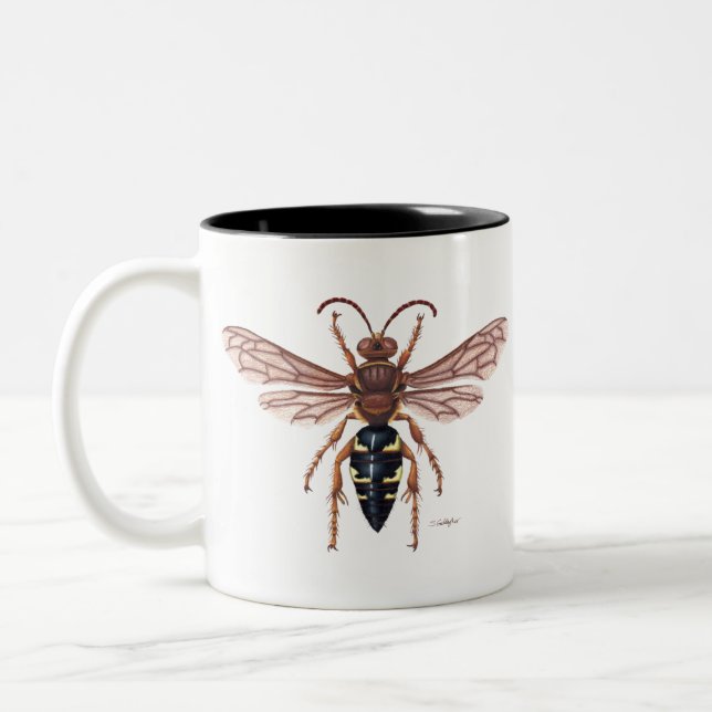Caneca De Café Em Dois Tons Mágica de Cicada (Esquerda)