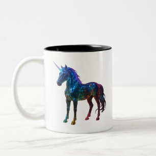 Caneca De Café Em Dois Tons Magical Rainbow Glass Unicorn