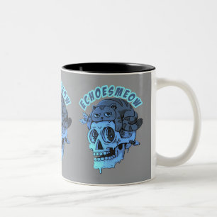 Caneca De Café Em Dois Tons mágico-miado