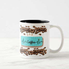 Caneca De Café Em Dois Tons Mágina de chá de café retrô