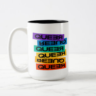 Caneca De Café Em Dois Tons Magnet Do Carro. LGBT+Orgulho. Queer.