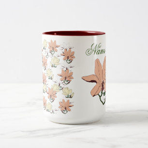 Caneca De Café Em Dois Tons Magnólia Primavera