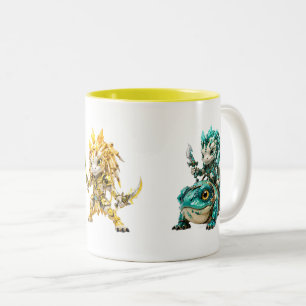 Caneca De Café Em Dois Tons Mago Sigilkin, Guerreiro da Lâmina e Trio do Caval