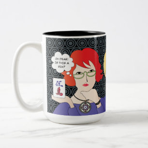 Caneca De Café Em Dois Tons Mah Jongg Diz Oh Querida Mug