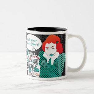 Caneca De Café Em Dois Tons Mah Jongg Sayings Jokers MUG