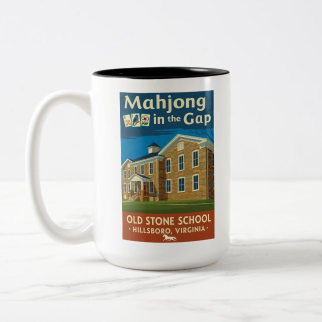 Caneca De Café Em Dois Tons Mahjong in the Gap Coffee Mug (Esquerda)