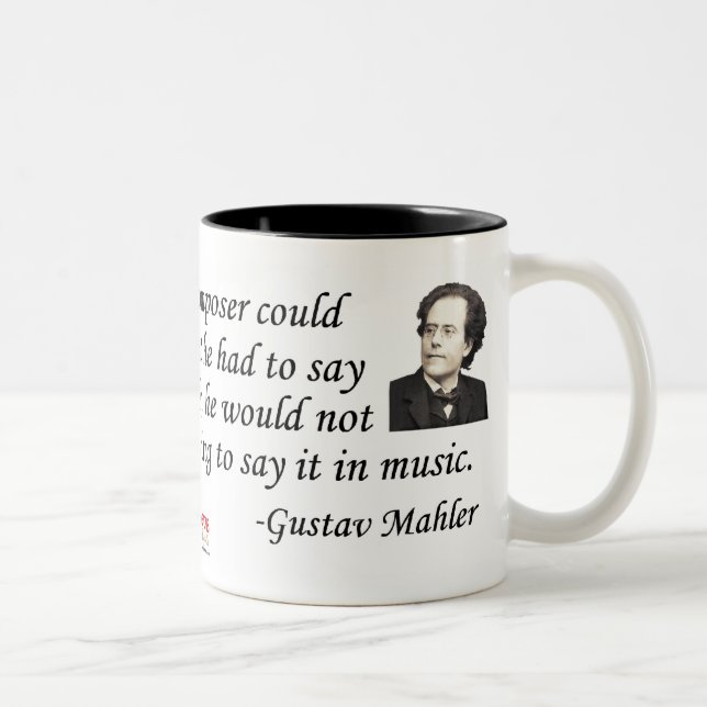 Caneca De Café Em Dois Tons Mahler na composição (Direita)