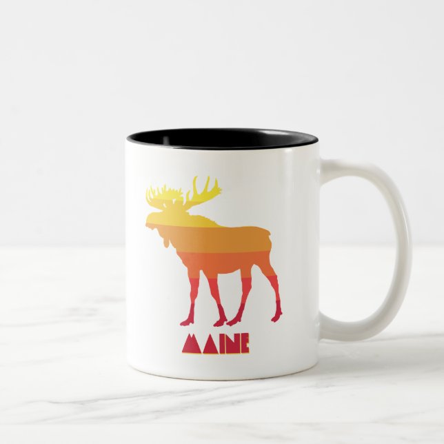 Caneca De Café Em Dois Tons Maine Moose (Direita)