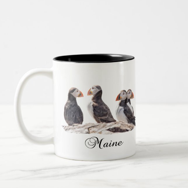 Caneca De Café Em Dois Tons Maine Puffin Mug (Esquerda)