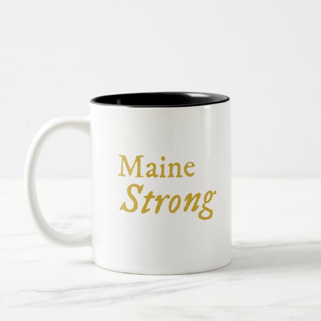 Caneca De Café Em Dois Tons Maine Strong Coffee Mug (Esquerda)