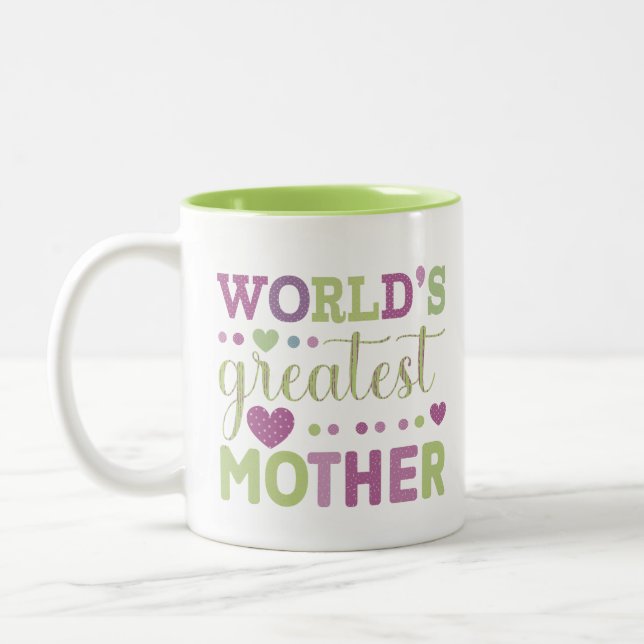 Caneca De Café Em Dois Tons Maior Mãe do Mundo (Esquerda)