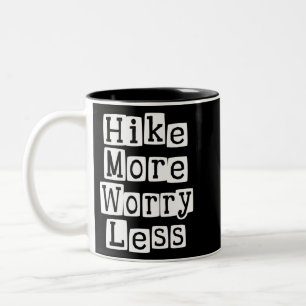 Caneca De Café Em Dois Tons Mais, Menos Preocupações
