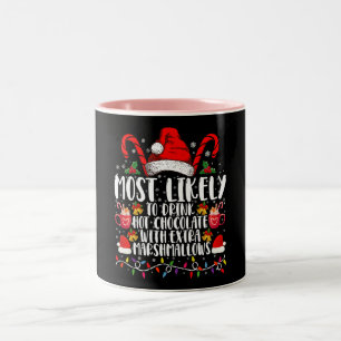 Caneca De Café Em Dois Tons Mais Propenso a Beber Marshmallows de Chocolate Qu