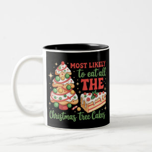 Caneca De Café Em Dois Tons Mais Propenso a Comer Todos os Bolos da Árvore de
