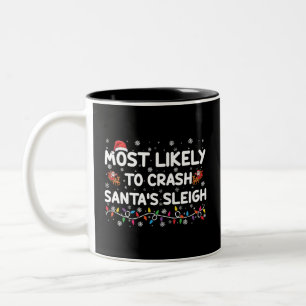 Caneca De Café Em Dois Tons Mais Propenso a Derrubar o Trenó do Papai Noel Nat