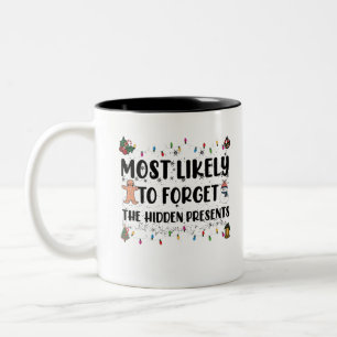 Caneca De Café Em Dois Tons Mais Propenso a Esquecer os Presentes Escondidos d
