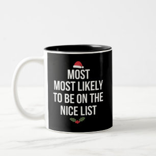 Caneca De Café Em Dois Tons Mais Provável De Estar Na Lista Dos Bons Natal