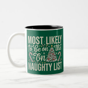 Caneca De Café Em Dois Tons Mais Provável de Estar na Lista Travessa de Natal