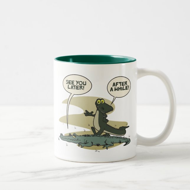 Caneca De Café Em Dois Tons Mais tarde, Gator Mug (Direita)