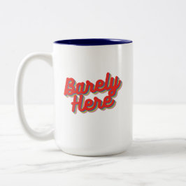 Caneca De Café Em Dois Tons Mal Aqui / Vermelho