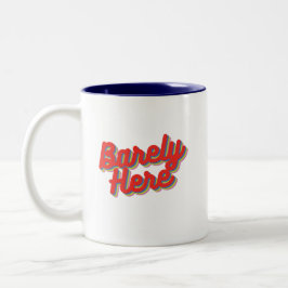 Caneca De Café Em Dois Tons Mal Aqui / Vermelho