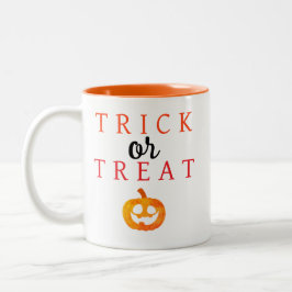 Caneca De Café Em Dois Tons Malandro Ou Tratar O Dia das Bruxas de Jack-o-lant