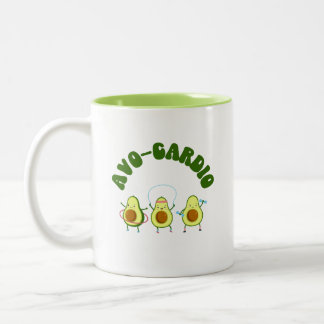 Caneca De Café Em Dois Tons Malhação Avo-Cardio Funny Avocado