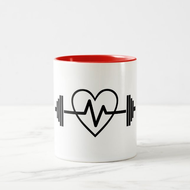 CANECA DE CAFÉ EM DOIS TONS MALHAÇÃO GYM É VIDA (Centro)