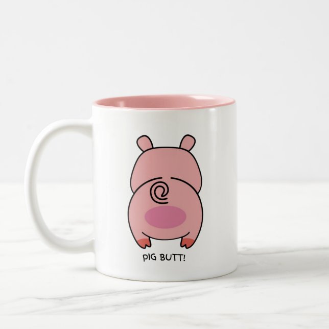 Caneca De Café Em Dois Tons Malhando todo o café! ☕ 🐷 😂 (Esquerda)