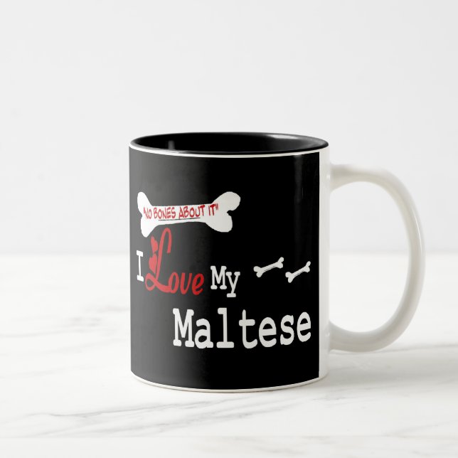 Caneca De Café Em Dois Tons Maltês (I Love) (Direita)