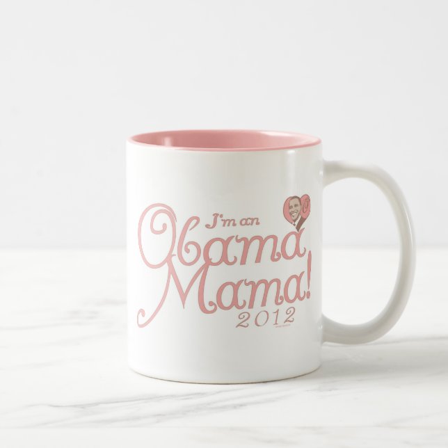 Caneca De Café Em Dois Tons Mama 2012 engrenagem de Obama (Direita)