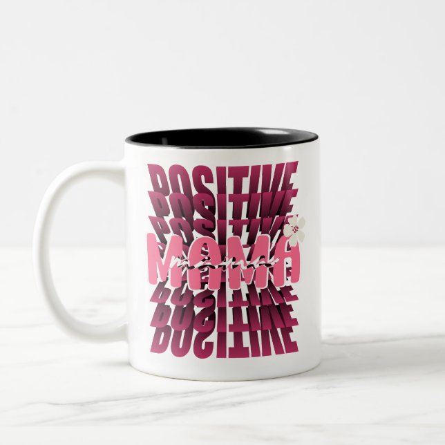 Caneca De Café Em Dois Tons Mama Bold Positivo (Esquerda)
