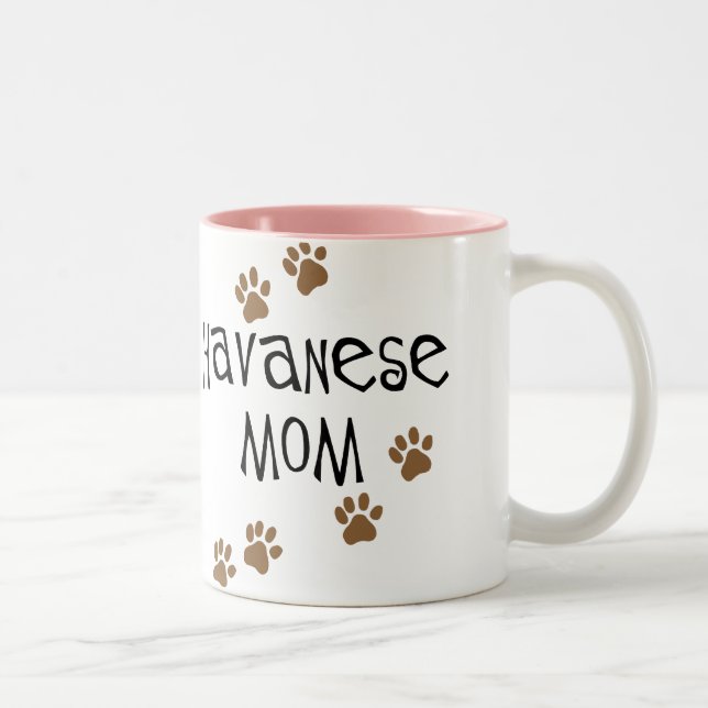 Caneca De Café Em Dois Tons Mamã de Havanese (Direita)