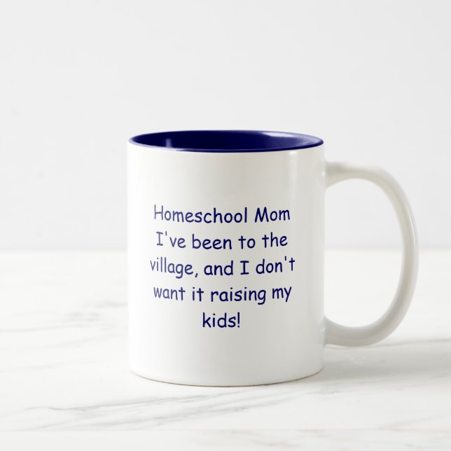 Caneca De Café Em Dois Tons Mamã de Homeschool (Direita)