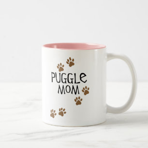 Caneca De Café Em Dois Tons Mamã de Puggle